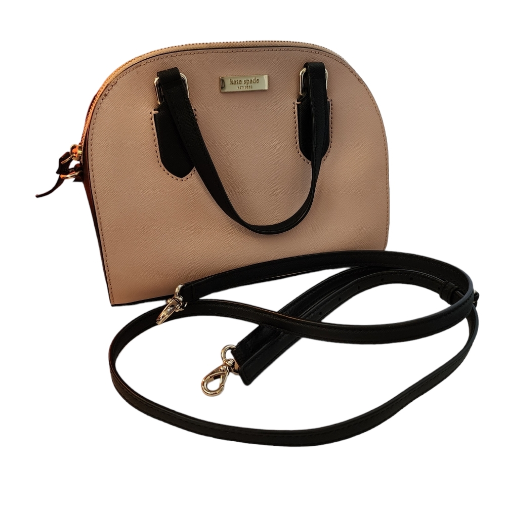kate spade Beige and Black Dome Crossbody Bag